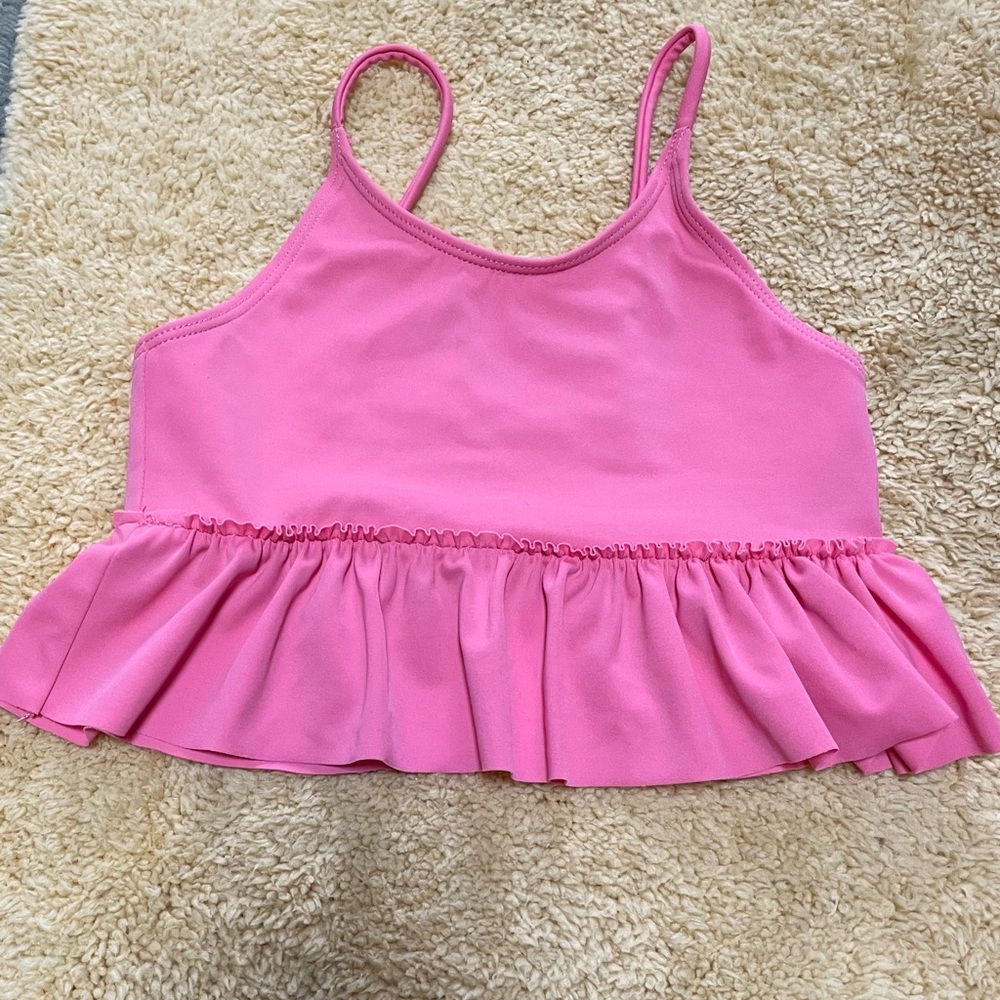 Kortni Jeane Blush Pink Mini Peplum Girls Top, size 6/7